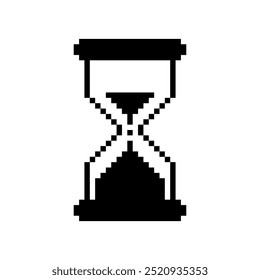 Hourglass icon pixel effect style simple design