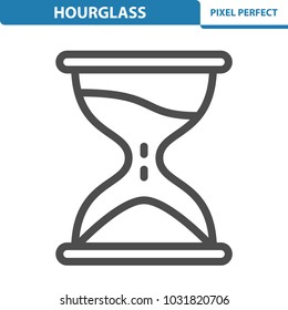 Hourglass Icon. Professional, pixel perfect icons optimized for both large and small resolutions. EPS 8 format. 12x size for preview.