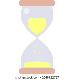 Icono de cristal de arena. Vector de velocidad. Vidrio de arena, reloj de hora. Símbolo de negocio de finanzas e inversión. Diseño de cristal de arena aislado en un fondo blanco