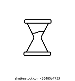 Hourglass Icon Representing Time Flowing In a Minimalist Style