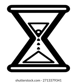 Hourglass icon representing time vector
