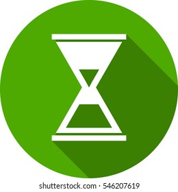 hourglass icon round vector flat design