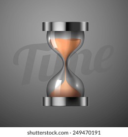 Hourglass icon. Sand clock icon 3d style vector illustration.