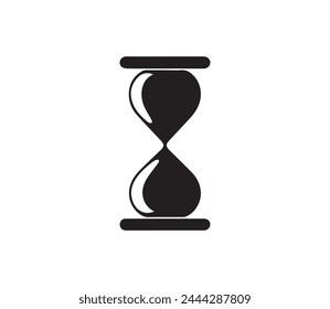 Hourglass icon. Sand clock sign. Sand clock symbol. Flat design style.