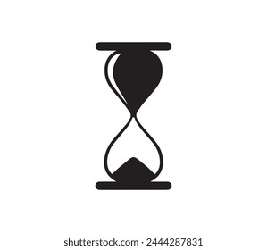 Hourglass icon. Sand clock sign. Sand clock symbol. Flat design style.