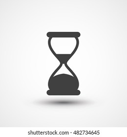Hourglass icon. Sand clock icon. Sand timer, sand watch, sandglass icon. Loading sign. Waiting symbol, buffering icon. Wait icon
