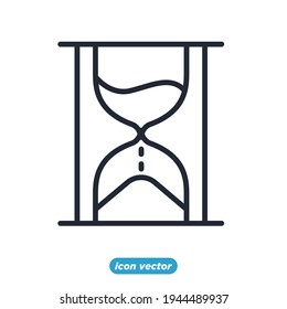 hourglass icon. hourglass or sand glass symbol template for graphic and web design collection logo vector illustration