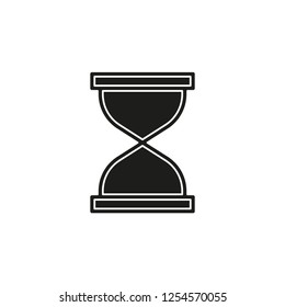 Hourglass icon, sand time clock