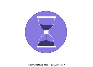 Vektorgrafik von Hourglass-Icon oder Sand-Time-Uhr