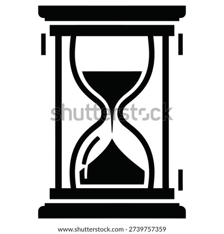 Hourglass icon with sand timer and frame simple graphic design element icon