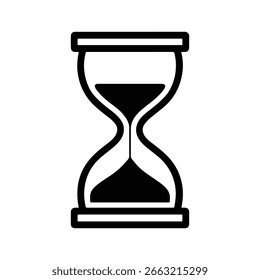Hourglass Icon Sand Timer Symbol for Time Countdown and Deadline Concepts