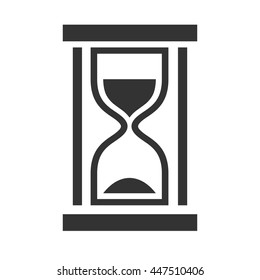 Hourglass icon. Sand timer symbol logo isolated on white background. Vector illustration.
