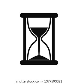 Hourglass icon, sandglass timer, clock flat icon for apps and websites – stock vector