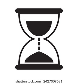 hourglass icon, sandglass timer or clock flat icon for apps and websites