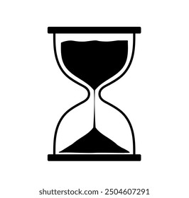 Hourglass icon. Sandglass timer isolated on white background. Clock Sign. Vector illustration