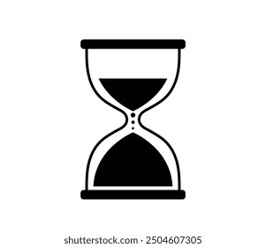 Hourglass icon. Sandglass timer isolated on white background. Clock Sign. Vector illustration