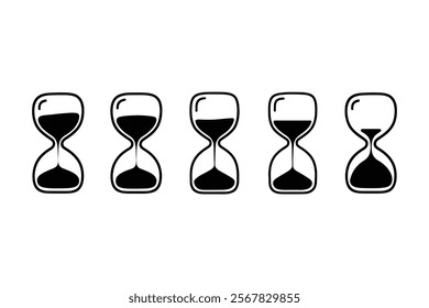 Hourglass icon set bundle vector illustrator