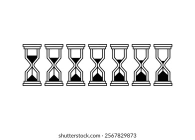Hourglass icon set bundle vector illustrator