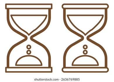 Hourglass icon set bundle vector illustrator