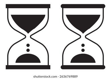 Hourglass icon set bundle vector illustrator