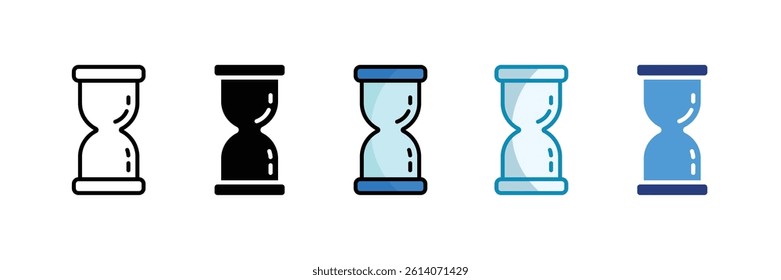 Hourglass Icon Set Multiple Style Collection