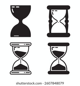 Hourglass icon set. Sandglass symbol