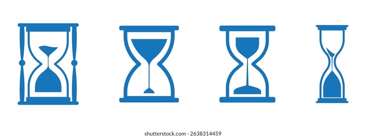 Hourglass icon set. Sandglass vector icons. Vector illustration 