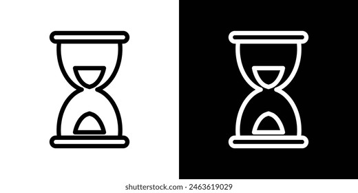 Hourglass Icon Set. Timer and Countdown Vector Symbols.