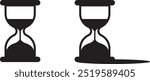 Hourglass Icon Set, hourglass timer, hourglass, sand glyph sign, set of different style icons on white background, Vector Illustration