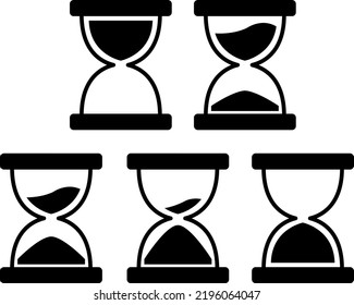 Hourglass icon set : Vector