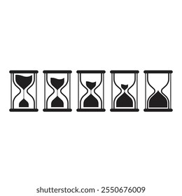 Hourglass Icon Set Vector Design.