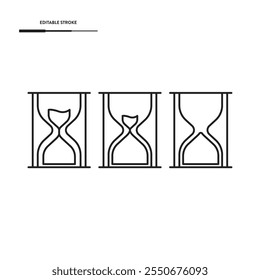 Ícone de ampulheta define design de vetor.