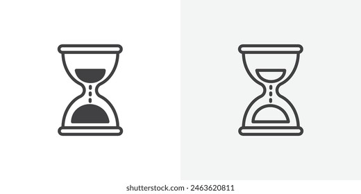 Juego de iconos de reloj de arena. Iconos vectoriales para temporizador y cuenta atrás.