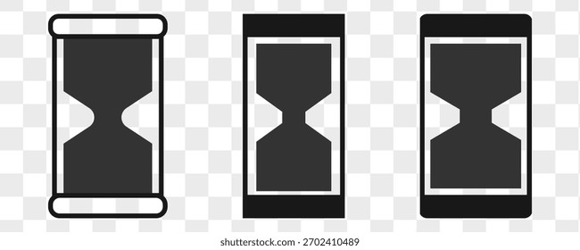Hourglass Icon Set. Vector Icons for Timer and Countdown.