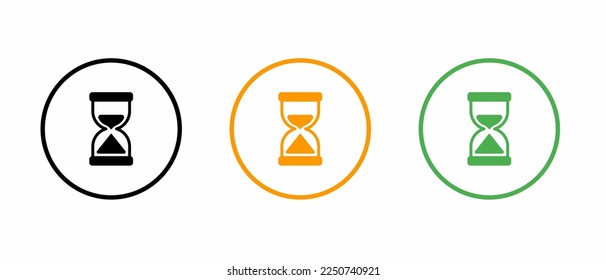 Juego de iconos de vidrio de color. Ilustración vectorial.