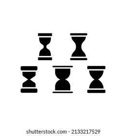 Illustration zum Design von Vektorsymbolen in Hourglass