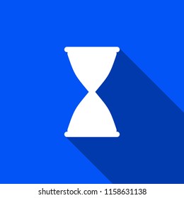 Hourglass icon with shadow , vector sign design.
