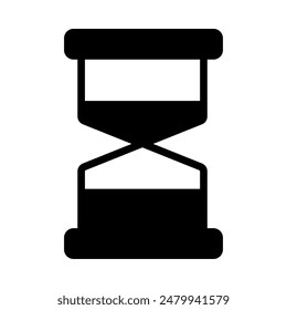 Icono de reloj de arena, Vector de silueta aislado sobre fondo blanco. diseño simple y moderno