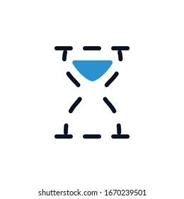 Hourglass icon simple black sand glass symbol vector