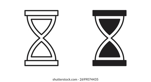 Hourglass icon simple flat trend modern graphic design abstract logotype