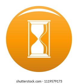 Hourglass icon. Simple illustration of hourglass vector icon for any design orange