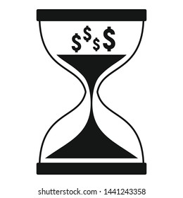 Hourglass icon. Simple illustration of hourglass vector icon for web design isolated on white background