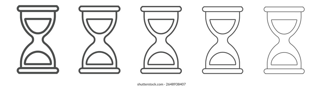 ícone de ampulheta sinal de vetor isolado simples