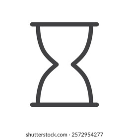 Hourglass icon Simple outline vector logo