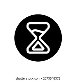 Hourglass icon, simple vector glyph style