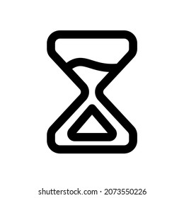 Icono de vidrio de color, estilo simple de línea vectorial, trazo editable
