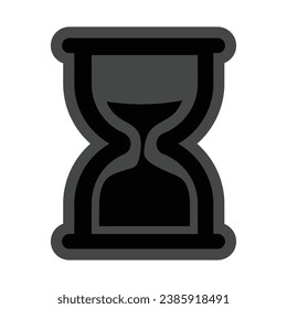 Icono de cristal de arena. simple reloj de arena para web y más. ilustración vectorial 10 Eps 