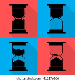 Hourglass icon stylish design and vector illustration