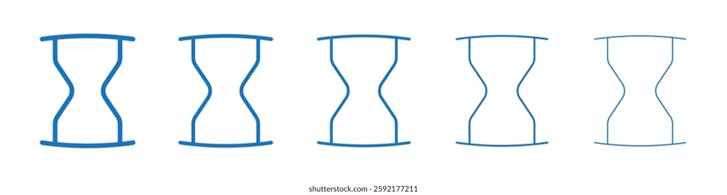 Hourglass icon Symbol collection thin outline set