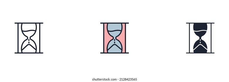 hourglass icon symbol template for graphic and web design collection logo vector illustration